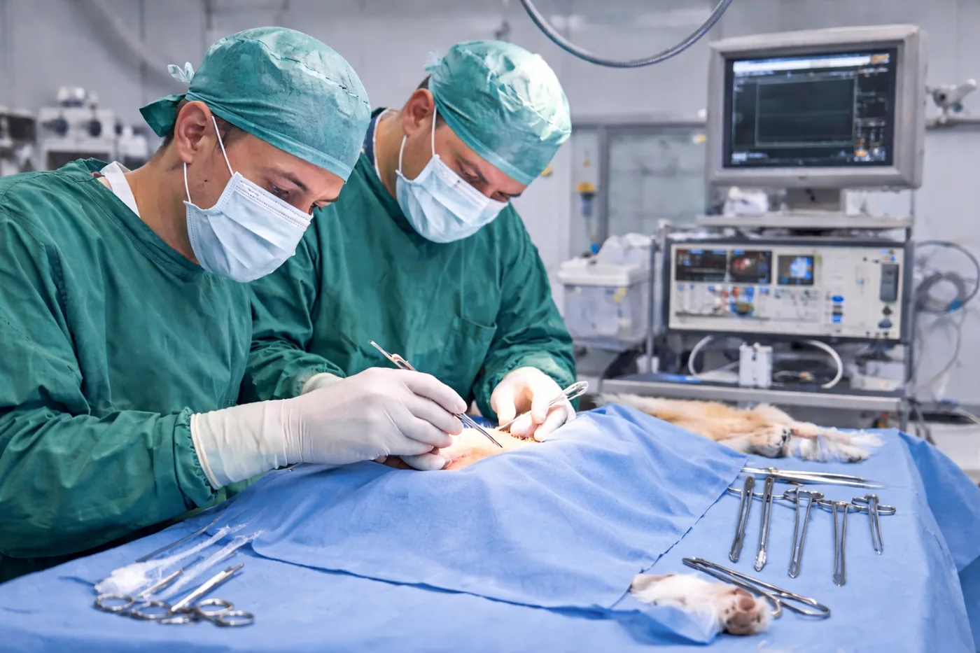 Imagen referencial de pabellón de cirugía veterinaria
